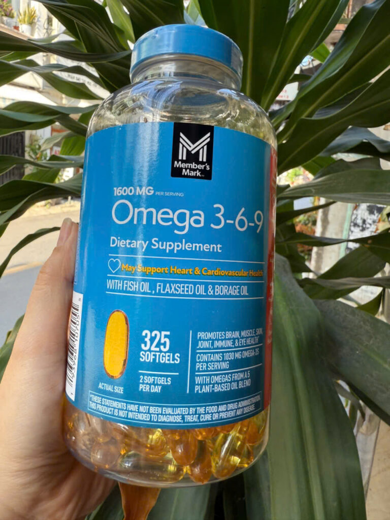 Dầu Cá Omega 369 Member’s Mark Supports Heart Health - Hàng Mỹ Hộp 300 Viên - Mẫu Mới 10 369 My 2
