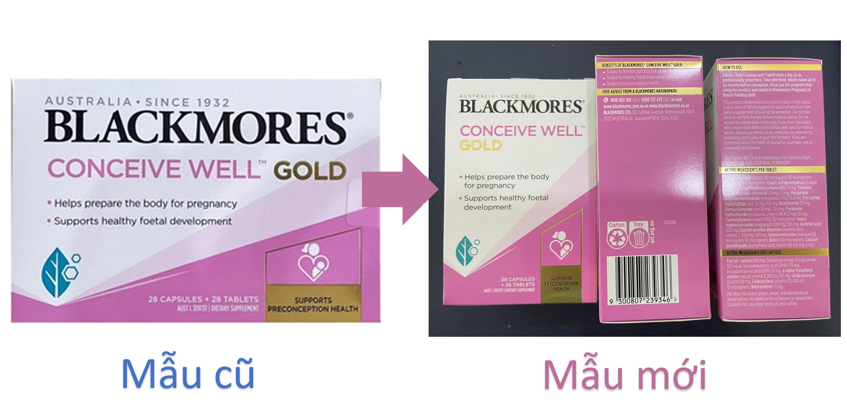 Blackmores Conceive Well Gold Preconception Mau cu moi
