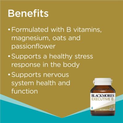 Blackmores Executive B Stress Formula - Giảm Stress, Căng Thẳng 5 Blackmores Executive B Stress 62 Vien 3