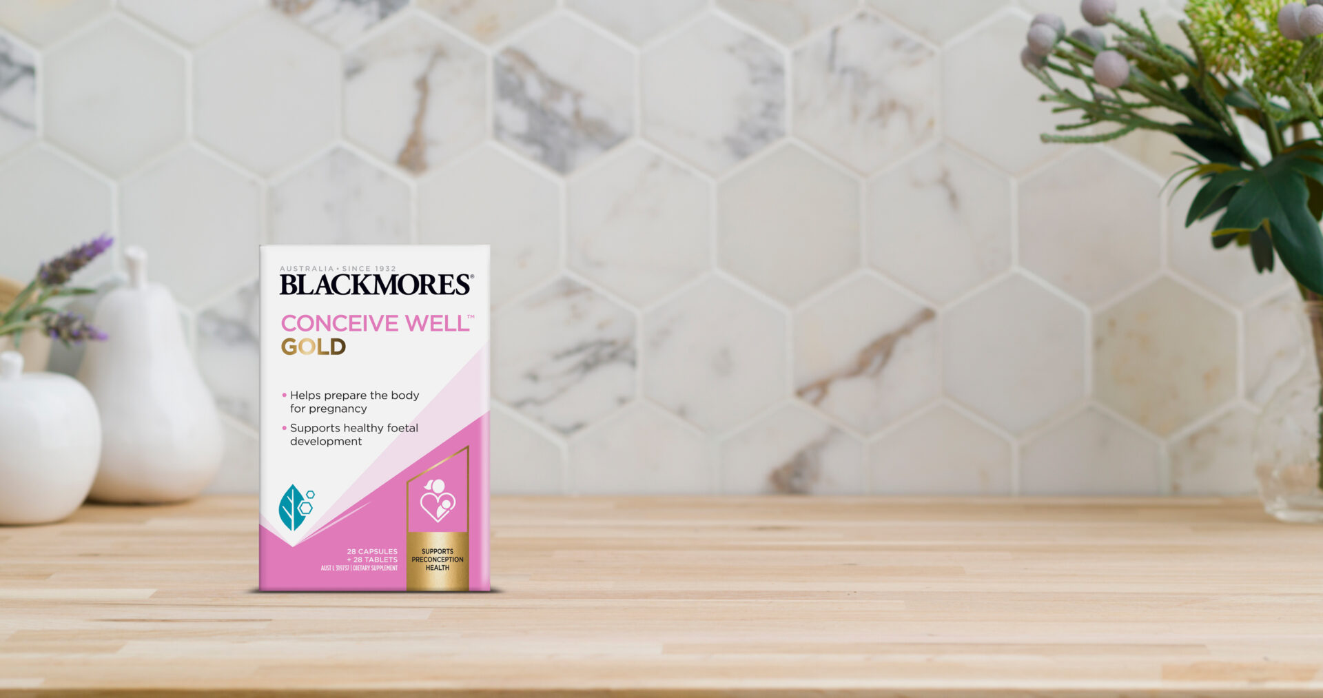 Conceive well Gold New product banner