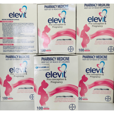 Elevit Pre-Conception &Amp; Pregnancy - Thuốc Elevit Bà Bầu Của Bayer Úc 100 Viên Mẫu Mới 3 Elevit 3