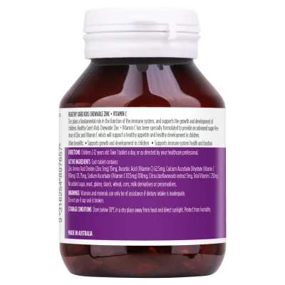 Hc Kids Zinc Vitamin C 60 Chewable Tablets 3 3000X