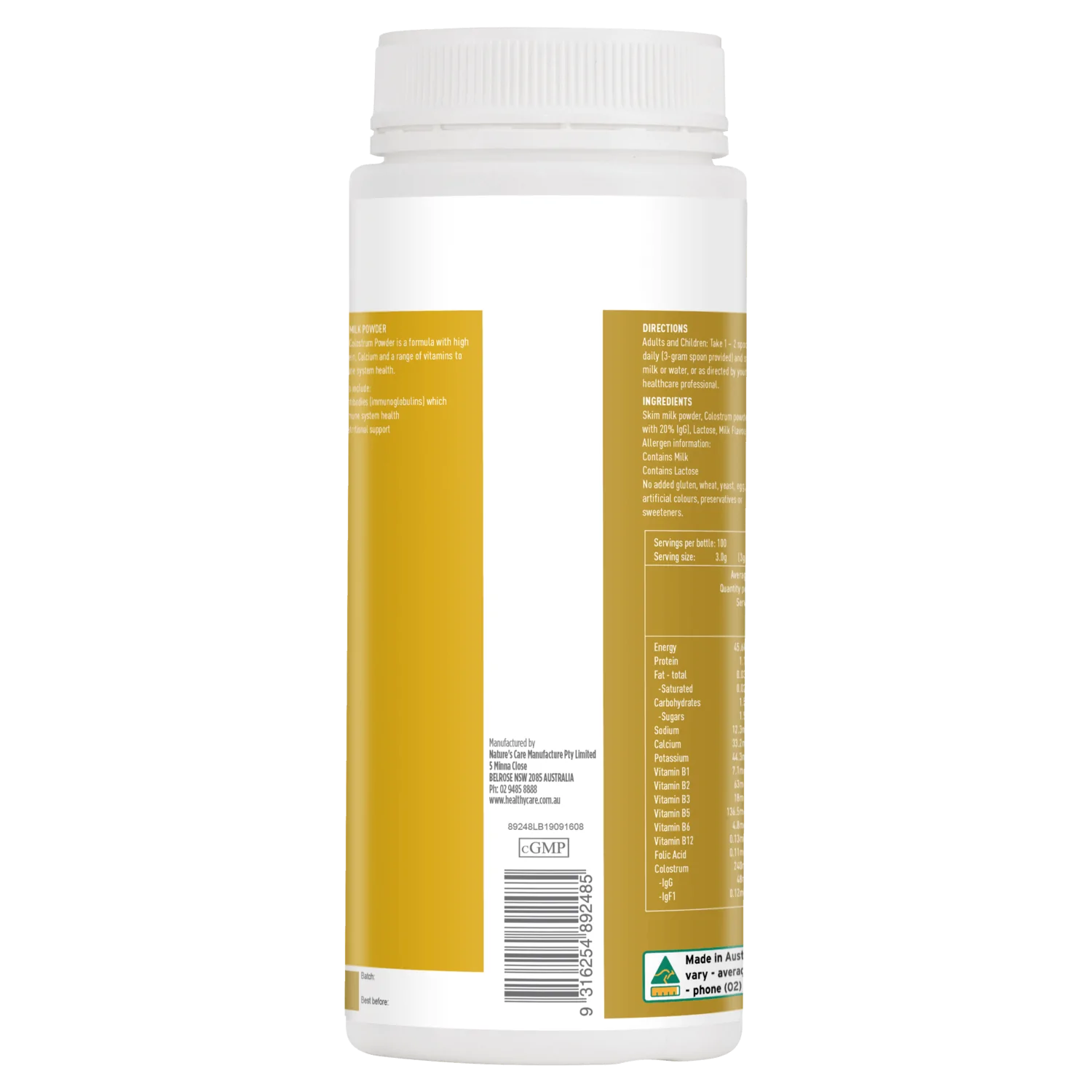 Healthy Care Colostrum Milk Powder 300g 2