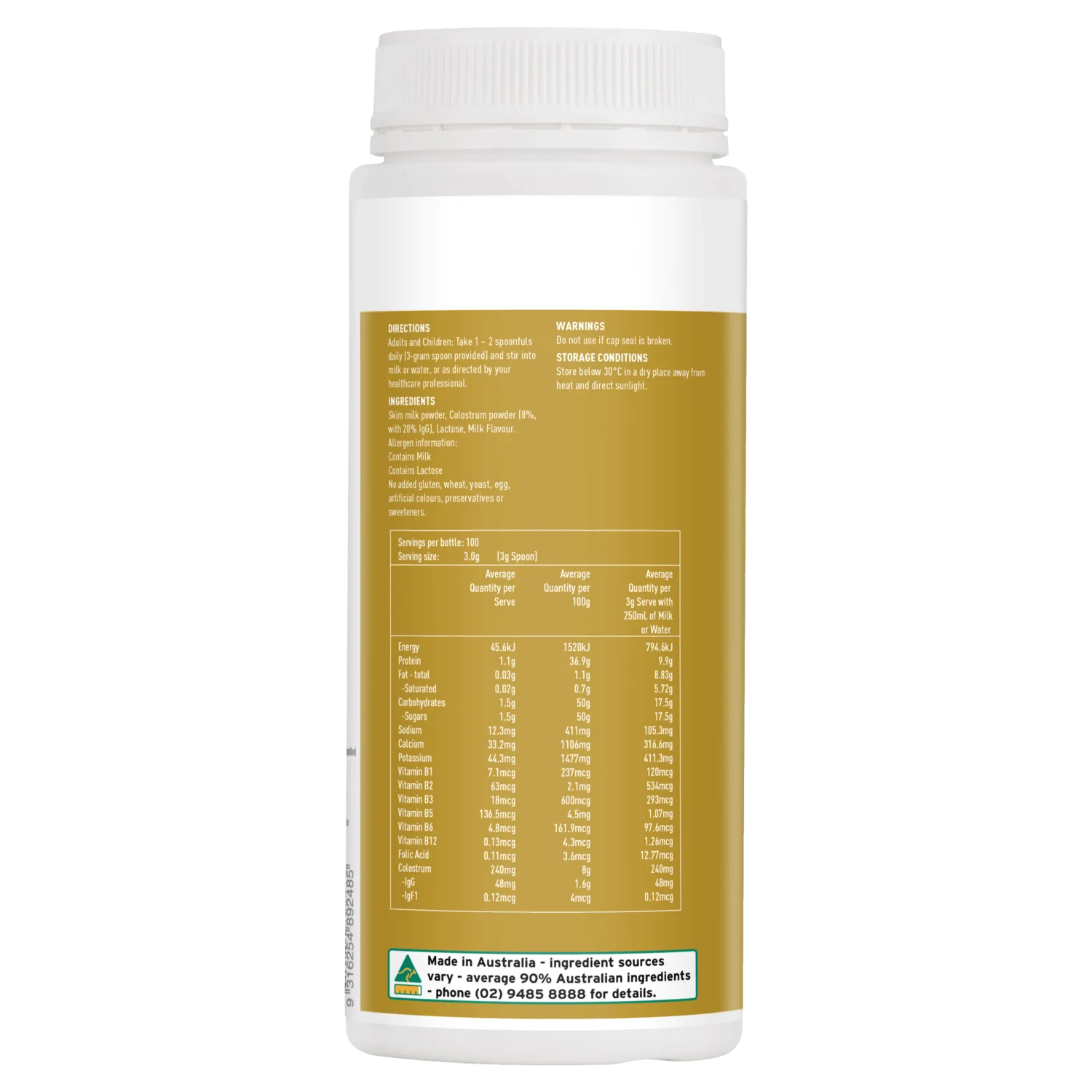 Healthy Care Colostrum Milk Powder 300g 3