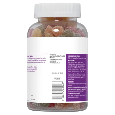 Gummy Healthy Care Omega3 - Kẹo Dẻo Bổ Sung Dha Omega3 Cho Bé 250 Viên, Hàng Úc 2 Healthy Care Gummies Omega 3 250 Gummies 2 3000X
