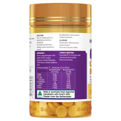 Sữa Dê Cô Đặc Dạng Viên Goat Milk Healthy Care Vị Vani, Hàng Úc 2 Healthy Care Kids Goat Milk Vanilla Flavour 300 Tablets 3 Afd7D321 6Ea1 4287 9132 9C9Cb970Ddd2 3000X