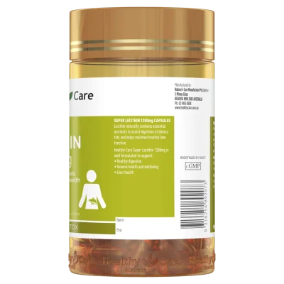 Healthy Care Lecithin 1200mg 100 Capsules 4 1 3000x