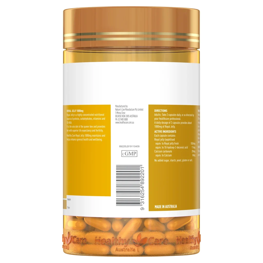 Healthy Care Royal Jelly 365 Capsules 2 3000x