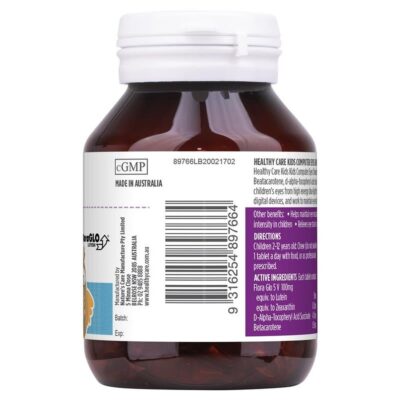 Viên Nhai Hỗ Trợ Bổ Mắt Cho Bé Healthy Care Kids Computer Eyes 60 Viên, Hàng Úc 2 Kids Eyes Healthycare 1