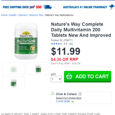 Vitamin Tổng Hợp Nature’s Way Complete Daily Multivitamin - Vitamin Tổng Hợp Hằng Ngày Nature’s Way - Hàng Úc 200 Viên 3 Natures Way Complete Daily Multivitamin 3