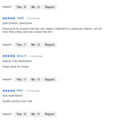 Vitamin Tổng Hợp Nature’s Way Complete Daily Multivitamin - Vitamin Tổng Hợp Hằng Ngày Nature’s Way - Hàng Úc 200 Viên 5 Natures Way Complete Daily Multivitamin Feedback