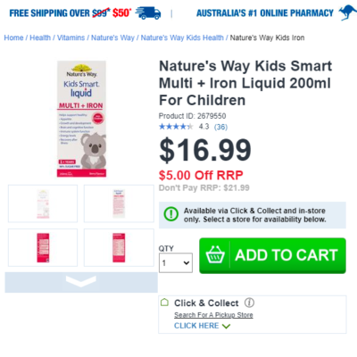 Nature'S Way Kids Smart Multi Iron Liquid - Siro Vitamin Tổng Hợp + Sắt Cho Bé 200Ml - Hàng Úc 9 Natures Way Kids Smart Multi Iron Liquid