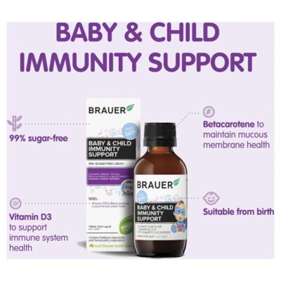 Siro Brauer Immunity - Hỗ Trợ Tăng Sức Đề Kháng Cho Bé, 100Ml - Mẫu Mới 8 Siro Brauer Immunity 8