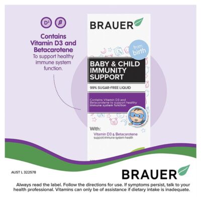 Siro Brauer Immunity - Hỗ Trợ Tăng Sức Đề Kháng Cho Bé, 100Ml - Mẫu Mới 9 Siro Brauer Immunity 9