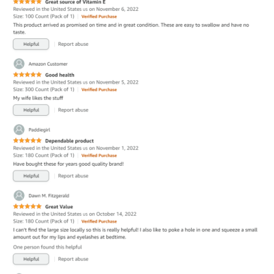 Vitamin E 400 Iu Nature Made Review