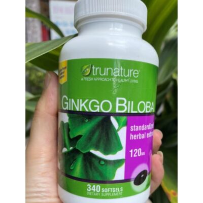 Viên Uống Bổ Não Trunature Ginkgo Biloba 120Mg 340 Viên, Hàng Mỹ - Mẫu Mới 2 Bo Nao My 3