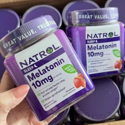 Kẹo Dẻo Giúp Ngủ Ngon Natrol Gummies Melatonin 10Mg Vị Dâu, 90 Viên - Hàng Mỹ - Mẫu Mới 2 Natrol 10Mg M