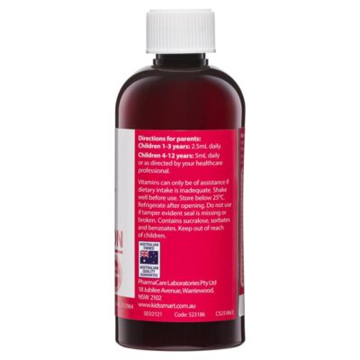 Nature'S Way Kids Smart Multi Iron Liquid - Siro Vitamin Tổng Hợp + Sắt Cho Bé 200Ml - Hàng Úc 3 Nature S Way Kids Smart Multi Iron Liquid Ho Tro Tang De Khang 6