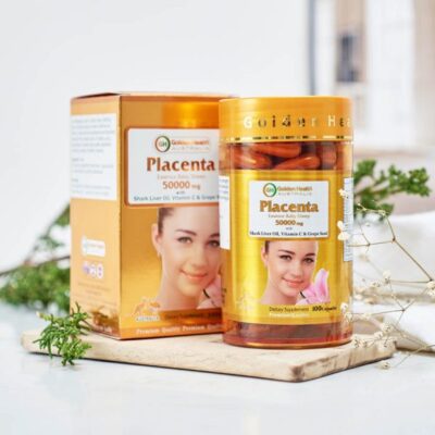 Nhau Thai Cừu Golden Health Placenta 50000Mg 100 Viên, Hàng Úc 3 Ntc Golden Health 3