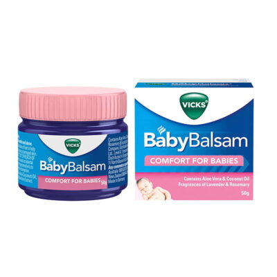 Vicks Baby Balsam - Dầu Xoa Bóp Giúp Giữ Ấm Thư Giãn Cho Bé 50G, Hàng Đức 4 Vicks 2