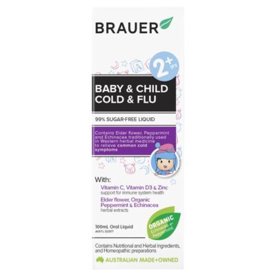 Brauer Baby &Amp; Child Cold &Amp; Flu 100Ml - Siro Trị Cảm Cúm Brauer Cho Bé 4 Brauer Baby Child Cold Flu 100Ml 1