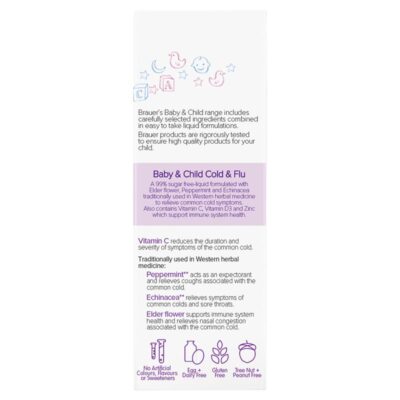 Brauer Baby &Amp; Child Cold &Amp; Flu 100Ml - Siro Trị Cảm Cúm Brauer Cho Bé 3 Brauer Baby Child Cold Flu 100Ml 4