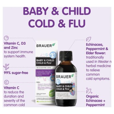 Brauer Baby &Amp; Child Cold &Amp; Flu 100Ml - Siro Trị Cảm Cúm Brauer Cho Bé 6 Brauer Baby Child Cold Flu 100Ml 5