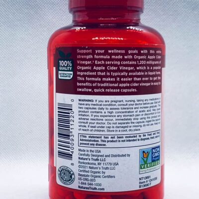 Viên Giấm Táo Hữu Cơ Nature’s Truth Apple Cider Vinegar 1200Mg 180 Viên 2 Vien Giam Tao Huu Co Natures Truth Apple Cider Vinegar 1200 Mg 180Vien Kb