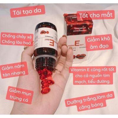 Vitamin E Đỏ Sanofi 400Mg Của Nga 2 Vien Uong Vitamin E Sanofi 400Mg