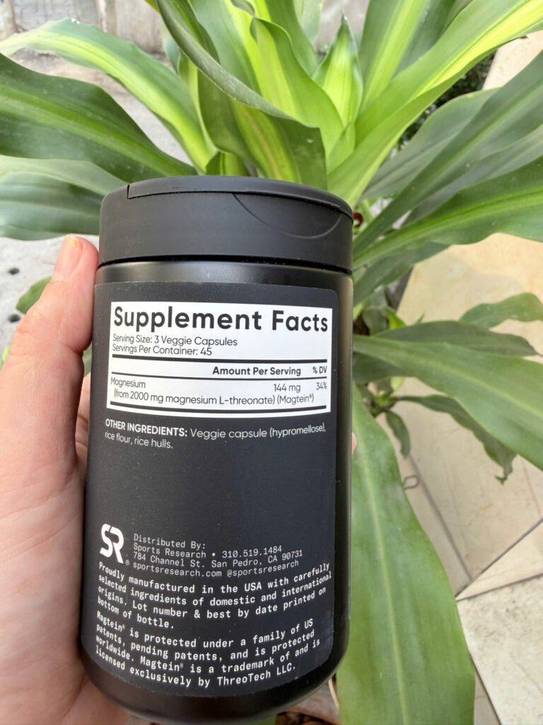 Viên Uống Magtein Magnesium L-Threonate Sports Research 2000Mg 135 Viên, Hàng Mỹ 7 L Threonate 2