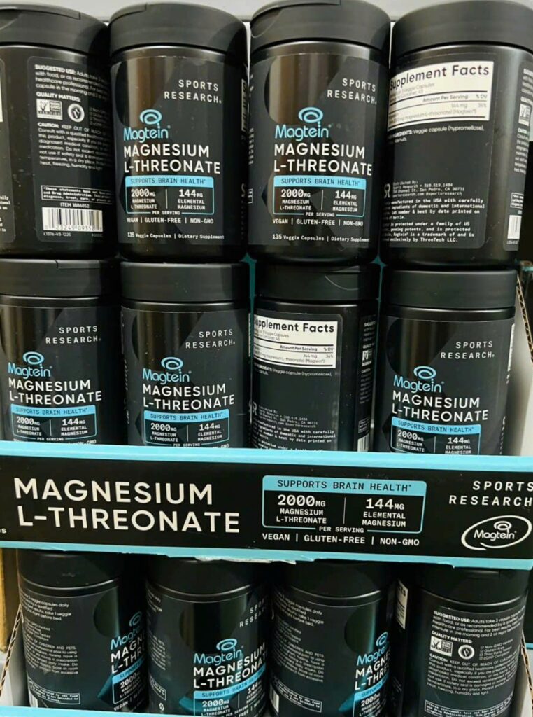 Viên Uống Magtein Magnesium L-Threonate Sports Research 2000Mg 135 Viên, Hàng Mỹ 6 L Threonate 4